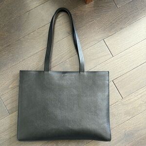 Baggu large leather retail tote